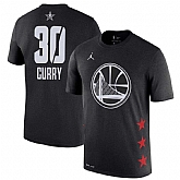 Warriors 30 Stephen Curry Black 2019 NBA All Star Game Men's T Shirt